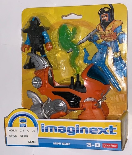 Imaginext Ocean Adventure TURBO RESCUE BOAT & Set of 4 Adventure Figures MIP - Picture 8 of 9