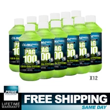 Premium Synthetic A/C Refrigerant Oil PAG 100-8UV Vis 8oz. R134a, Pack of 12