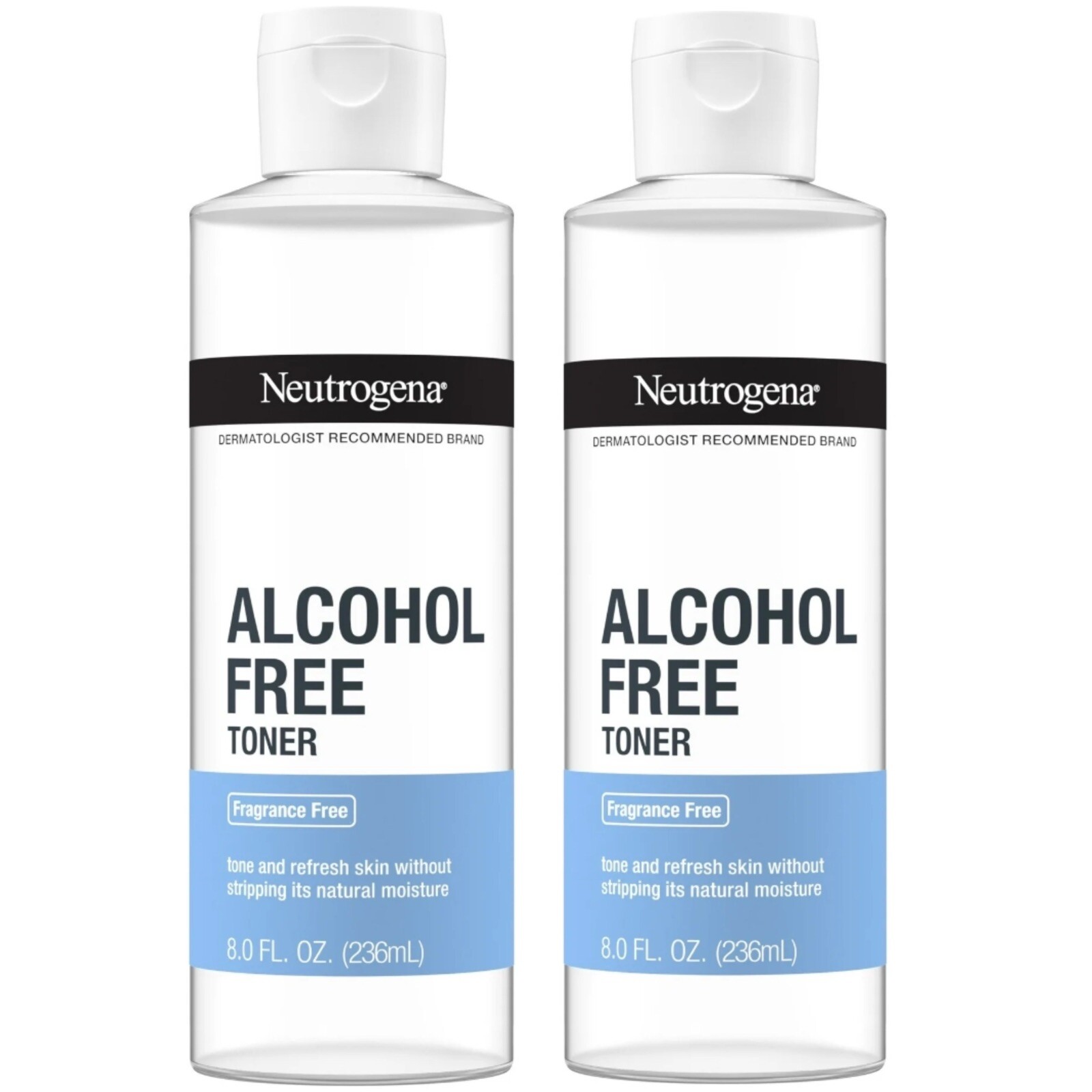 2 Pack Neutrogena Alcohol-Free Daily Facial Toner, Fragrance Free, 8 Oz