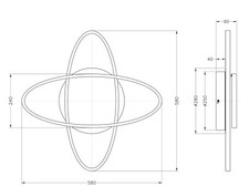 Plafoniera Led Reality Lane, Nero - 12