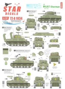 Star Decals 1/72 M4 SHERMAN TANK in NORMANDY & FRANCE 1944 Star Decals 1/72 M4 SHERMAN TANK in NORMANDY & FRANCE 1944