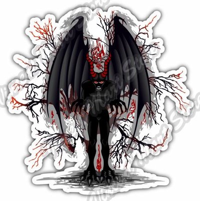 Evil Demon Spirit Satan Lucifer Devil Tree Car Bumper Vinyl