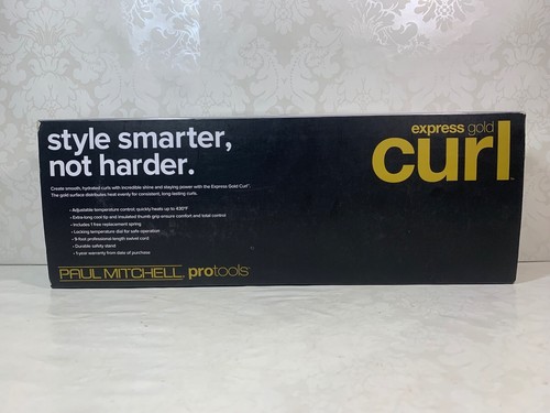 Paul Mitchell ProTools Express Gold Curl Curling Iron 1” Barrel Dual Voltage - Picture 6 of 11