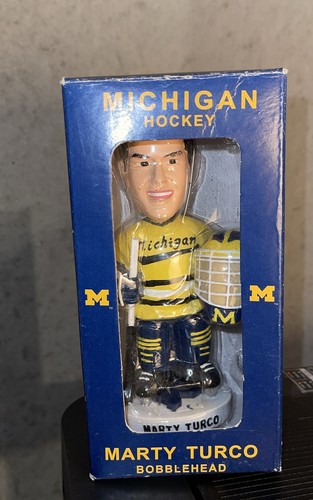 Seltener MARTY TURCO Goalie Michigan Wolverines HOCKEY BOBBLEHEAD mit OVP - Bild 1 von 10