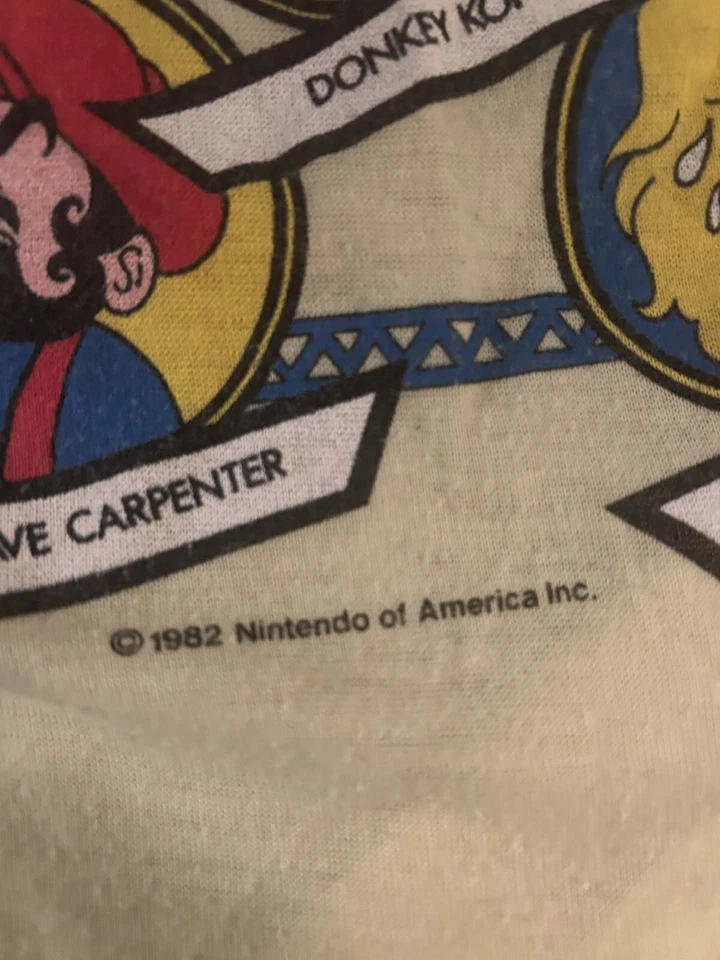 Camisa Donkey Kong/Mario 1982 rara Foto 2 de 4