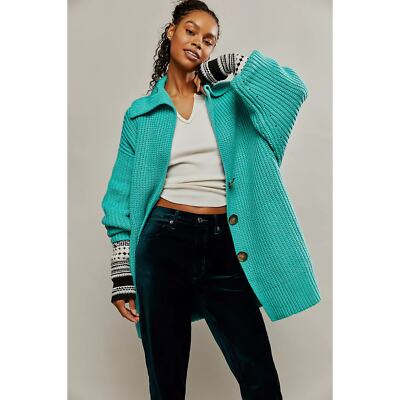 FREE PEOPLE Swim Too Deep Oversized Cardigan Womens S