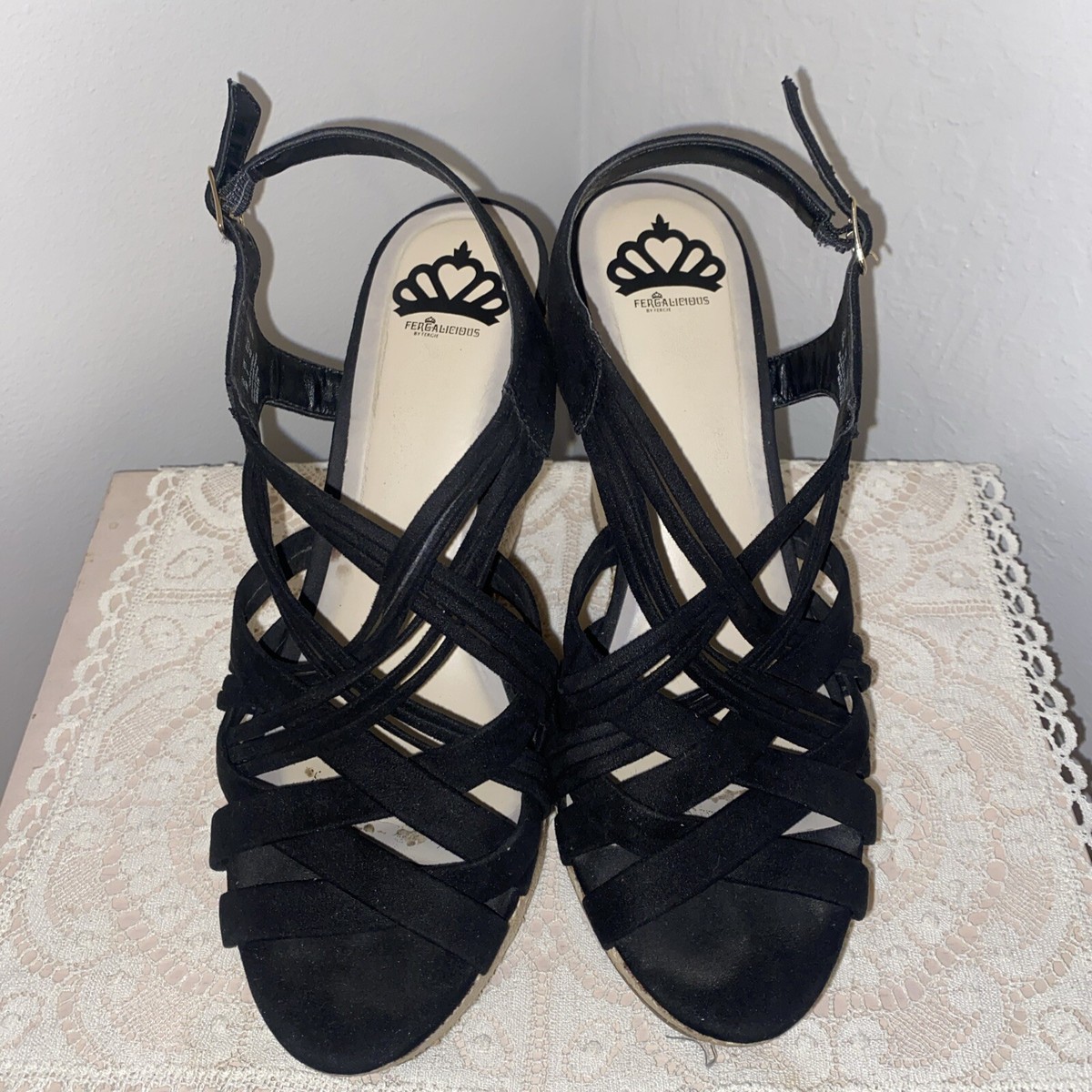 Escarpins Fergalicious Fergie Maya Noir - Taille 10 - Talon Haut Bride - Neuf
