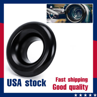 Aluminum 3'' inch Short Ram Cold Air Intake Velocity Stack/Turbo Horn Black