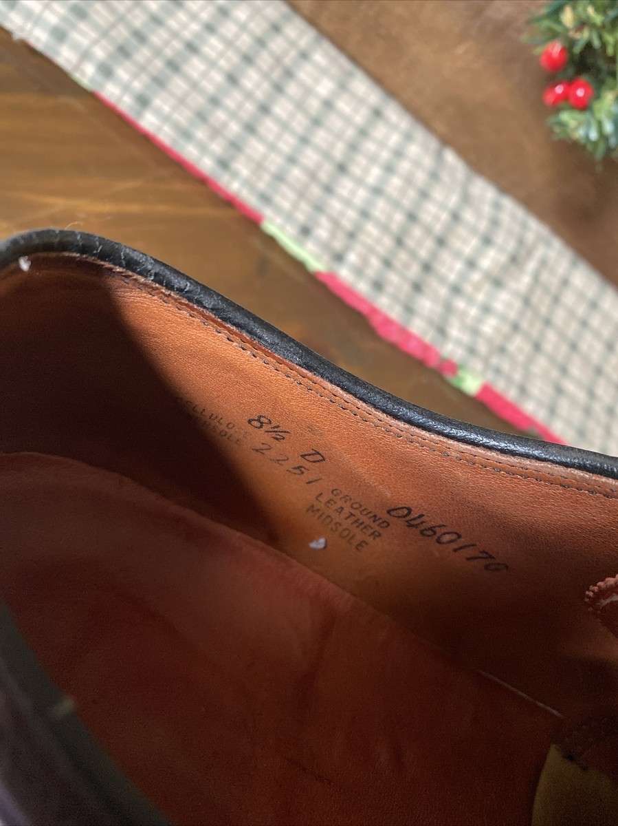 靴 90s American Gentleman \"made in usa\" Vintage American Gentleman Brown Leather Dress Leather Shoes