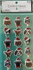 Animal Faces Puffy Stickers.  15 pieces. Christmas Paper Crafts.