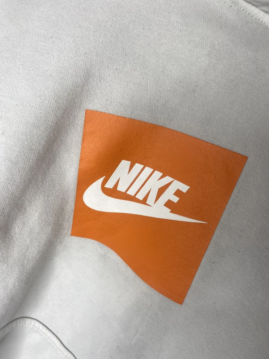 Nike orange box store logo hoodie