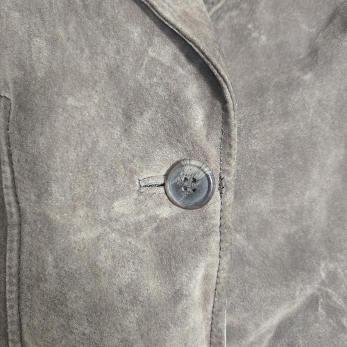 RELATIVITY - Brown Button Suede Jacket Womens SZ PL - Picture 2 of 14