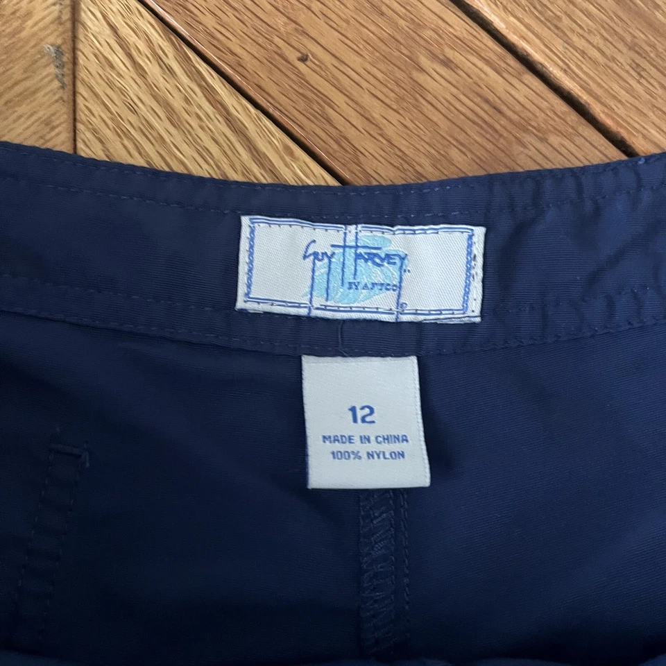 Pantalones Cortos Guy Harvey Para Mujer Talla 12 Azul Marino Exterior Bolsillos Repelentes al Agua 4.5" Foto 3 de 4