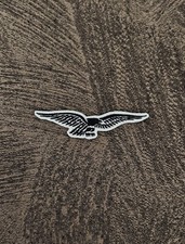 Patch Toppa Aquila Moto Guzzi Ricamata Termoadesiva e da Cucire 9x2cm 