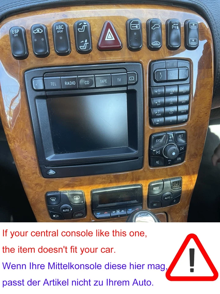 Android 13 Car Stereo Radio GPS Navi WiFi Player For Mercedes-Benz S-Class W220 Foto 2 de 4