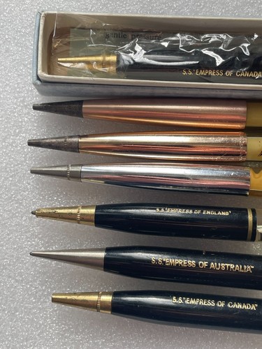 7X VINTAGE CANADIAN PACIFIC MECHANICAL PENCIL PEN SHIP STEAMSHIP EMPRESS CANADA - Picture 3 of 22
