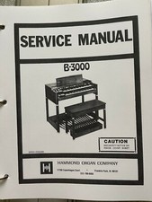 Hammond Organ Service Manual Model B3000, X-77/X-77GT