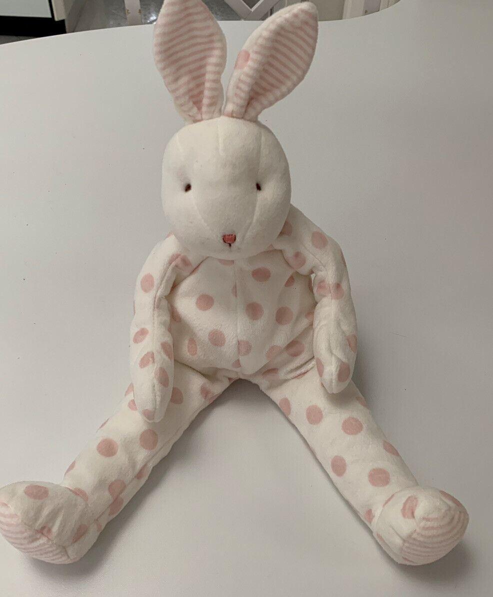 Bunnies By The Bay Pink Polka Dot Bunny Rabbit Stuffed Animal Lovey, Plush NWOT