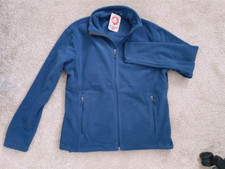 New unisex Blue Jacket Fleece Coat Top Size M Long Sleeve zip up