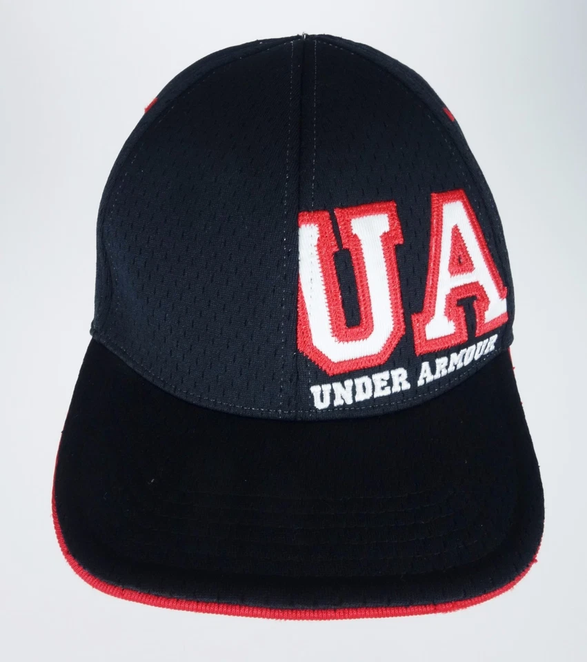 Мужские под Armour крышка шляпа темно-синий и красный сетки бейсбольная кепка - Изображение 3 из 4