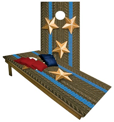 PATRIOTIC Custom Cornhole Boards BEANBAG TOSS GAME w Bags Stars & Stripes 