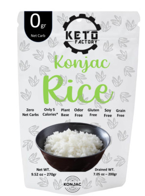 Keto Factory Premium Konjac Rice Zero Carbohydrate Vegan Low Calories(Pack of 6)