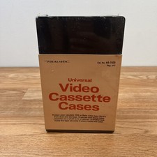 Realistic Universal Video Cassette Cases VHS Tape Storage Boxes Set of 3 NEW