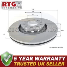 Front Brake Disc Fits Audi A4 1996-2009 VW Passat 1996-2005 + Other Models #1