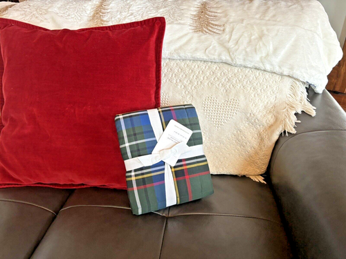 Pottery Barn holiday Plaid Disney Pillow cover sham Christmas party Sherpa o - Picture 8 of 23
