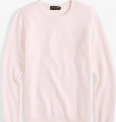 NWT CHARTER CLUB Med 100% Cashmere Crewneck Sweater, Delicacy, $119 - Picture 3 of 7