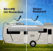 SunWave RV Awning Replacement Fabric 20' (Actual Width 19'2") Grey Fade