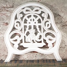 Holzornament, Katze, Klein,  Chabby Chic | Holz, wei&szlig; | H 31,0 x B 31,0 cm