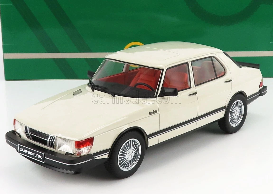 Saab 900 Turbo 1981 Modèle de Voiture Blanc 1:18 MCG