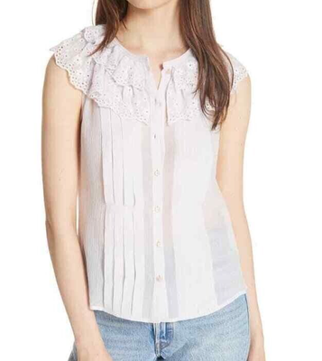 rebecca taylor silk ruffle top