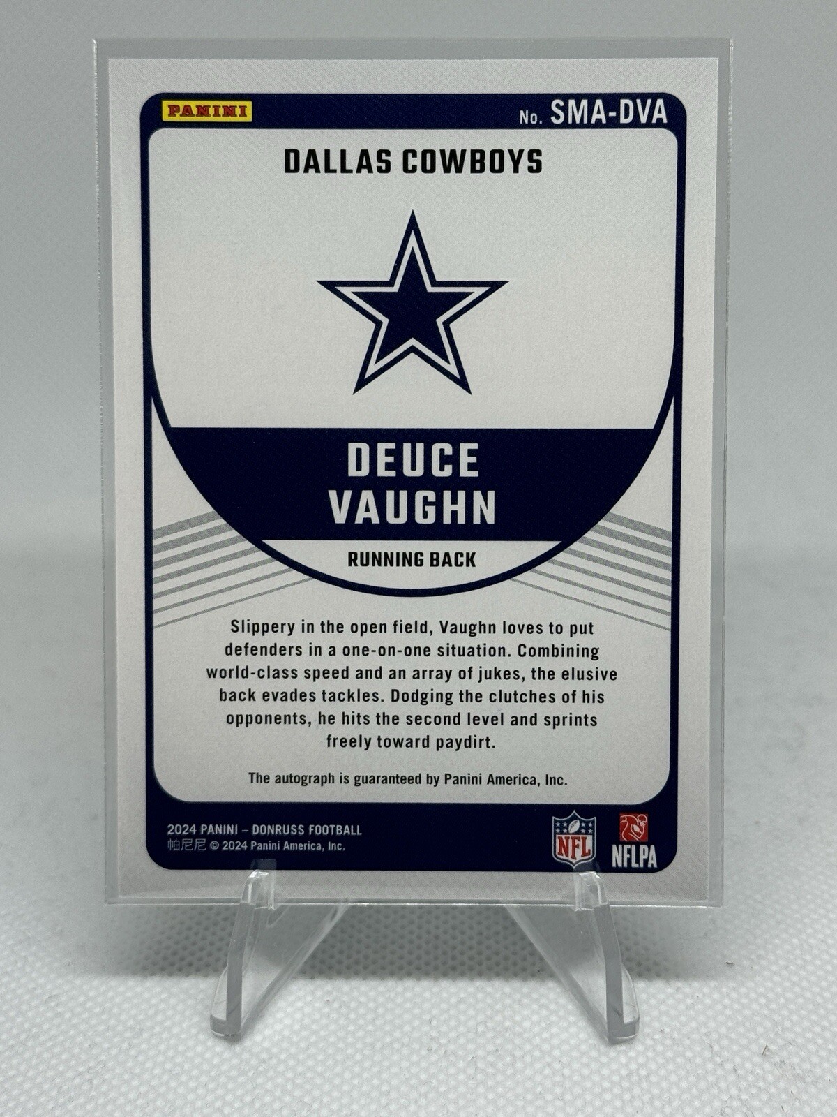 2024 Donruss Football Deuce Vaughn Signature Marks Auto #SMA-DVA ...