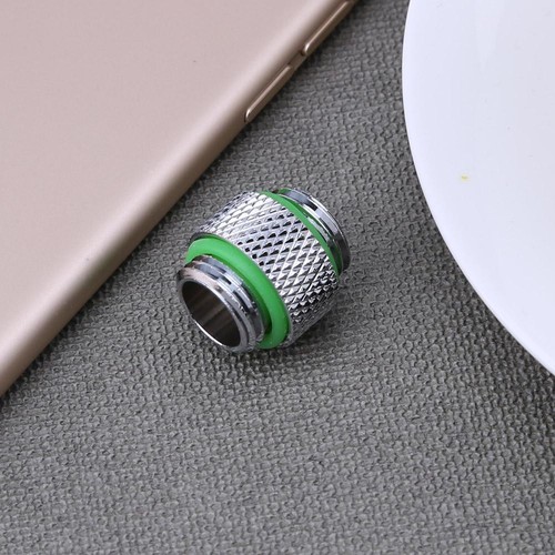 10mm G1/4 External Thread Hose Connector for PC Water Cooling(Silver) UK - Afbeelding 3 van 8