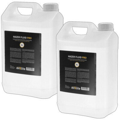 2x EVOLITE Hazerfluid PRO je 5 Liter, Nebelfluid Hazer Haze, Smoke Fluid