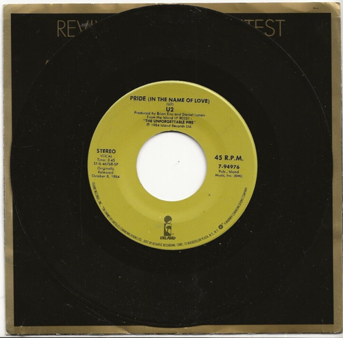 U2 - I Will Follow (Live)/ Pride (In The Name Of Love rare USA single from 1985 - Picture 1 of 2