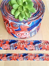 7/8, 1.5 3" 1 YD Blippi Grosgrain Ribbon Kids Character Hair Bow Ribbon