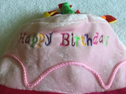 Happy Birthday Pink Cake Hat w/ Candles Different Colors Adult Size Brand New - Picture 2 of 5