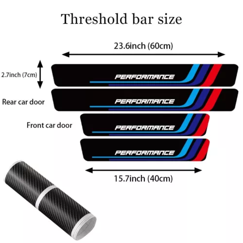 4x Auto SUV Einstiegsleisten Trittschutz dreifarbig für B-M-W X1/X3/X5 M5 Serie - Bild 6 von 16