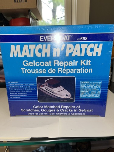 NIB Evercoat Match’N Patch Gelcoat Repair Kit 100668
