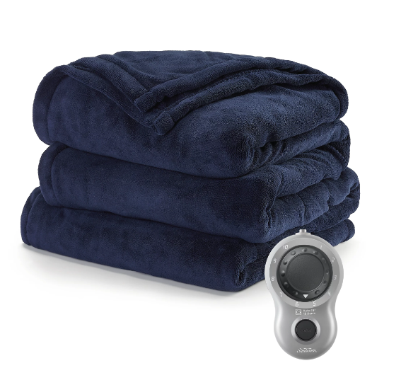Full, Microplush, Poseidon Blue Heated Electric Blanket eBay