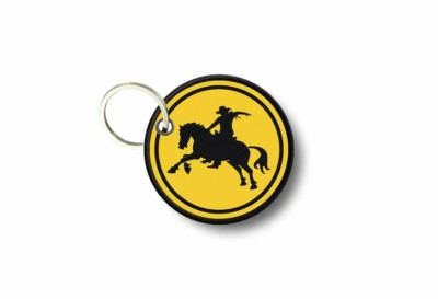 Porte-clés Patch Brodé Stop - Biker Motard Airsoft - Multicouleur