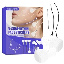 60PCS Face Lift Tape Ultra-thin Invisible V-Shaped Facial Lifting Sticker Patch