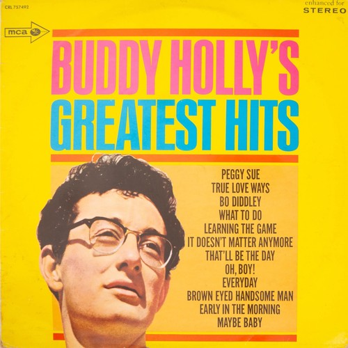 BUDDY HOLLY - GREATEST HITS - vinyl LP - MCA Coral - 1967 - VG (HHR01054)