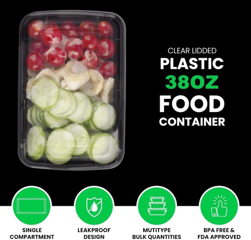 BPA-free 10pc stackable food containers, microwave/dishwasher/freezer safe - Picture 2 of 7