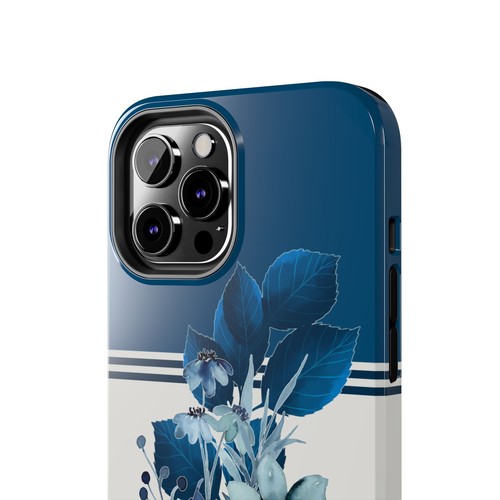 Dark Grandmacore Boho Blue Gray Floral Tough Phone Case Iphone & Samsung Galaxy - 第 69/108 張圖片
