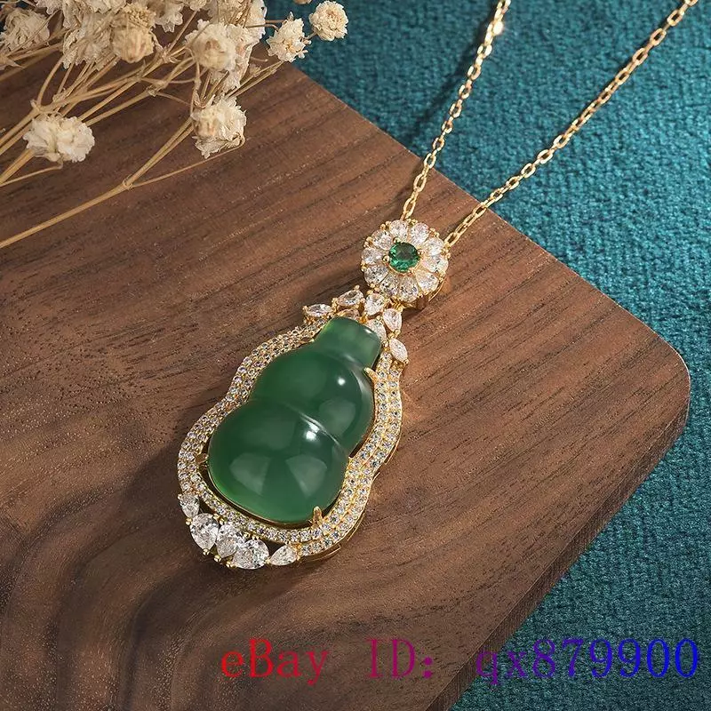 Silver jade sales necklace