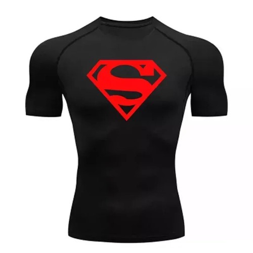 Superman T-shirts Superhero Gym Short Compression Sleeve Tee Tops - Imagen 5 de 30